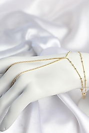 Gold Renk Minimal Zirkon Taşlı Su Yolu Model Şahmeran 
SN807