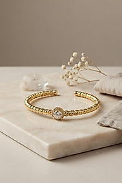 Gold Renk Dorika Model Yuvarlak zirkon Taşlı Bileklik
BB8858