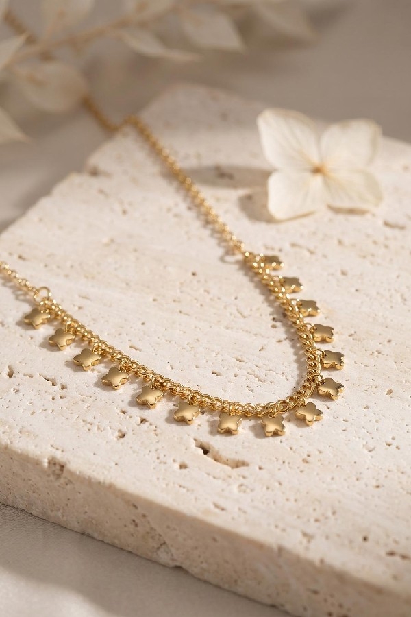 Gold Pirinç Yonca Model Kadın Kolye
BKO11340